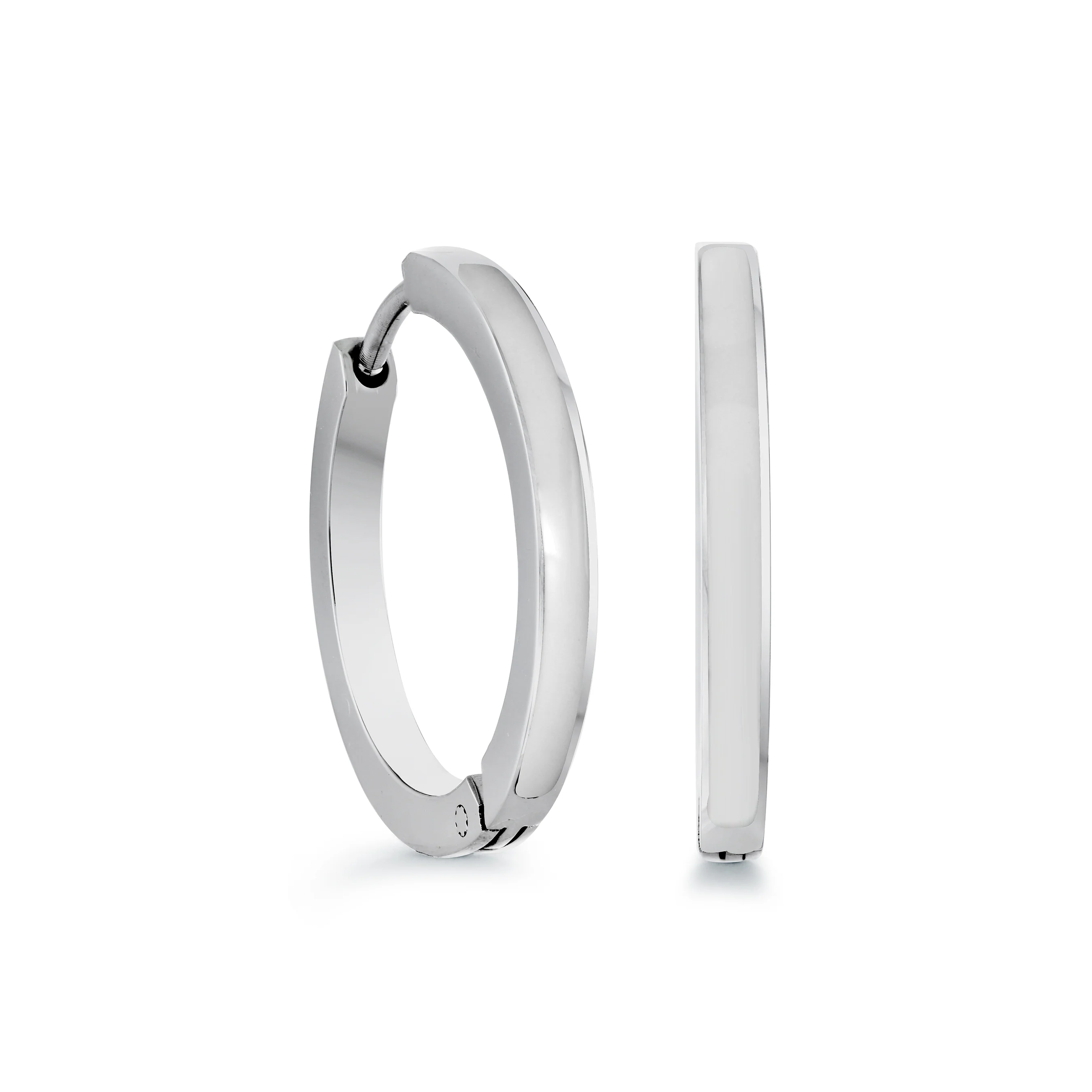 20mm Enamel Hoop Earrings - Image 3