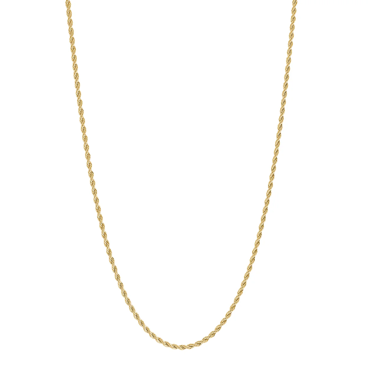 2mm Rope Link Chain Necklace - Image 2