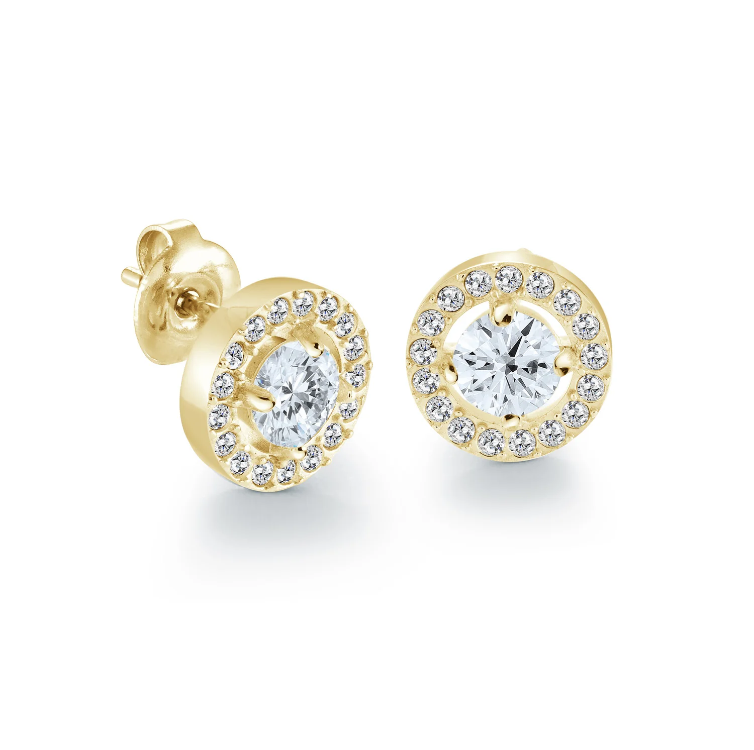 8.5mm Circle-Cz Halo Studs - Image 2