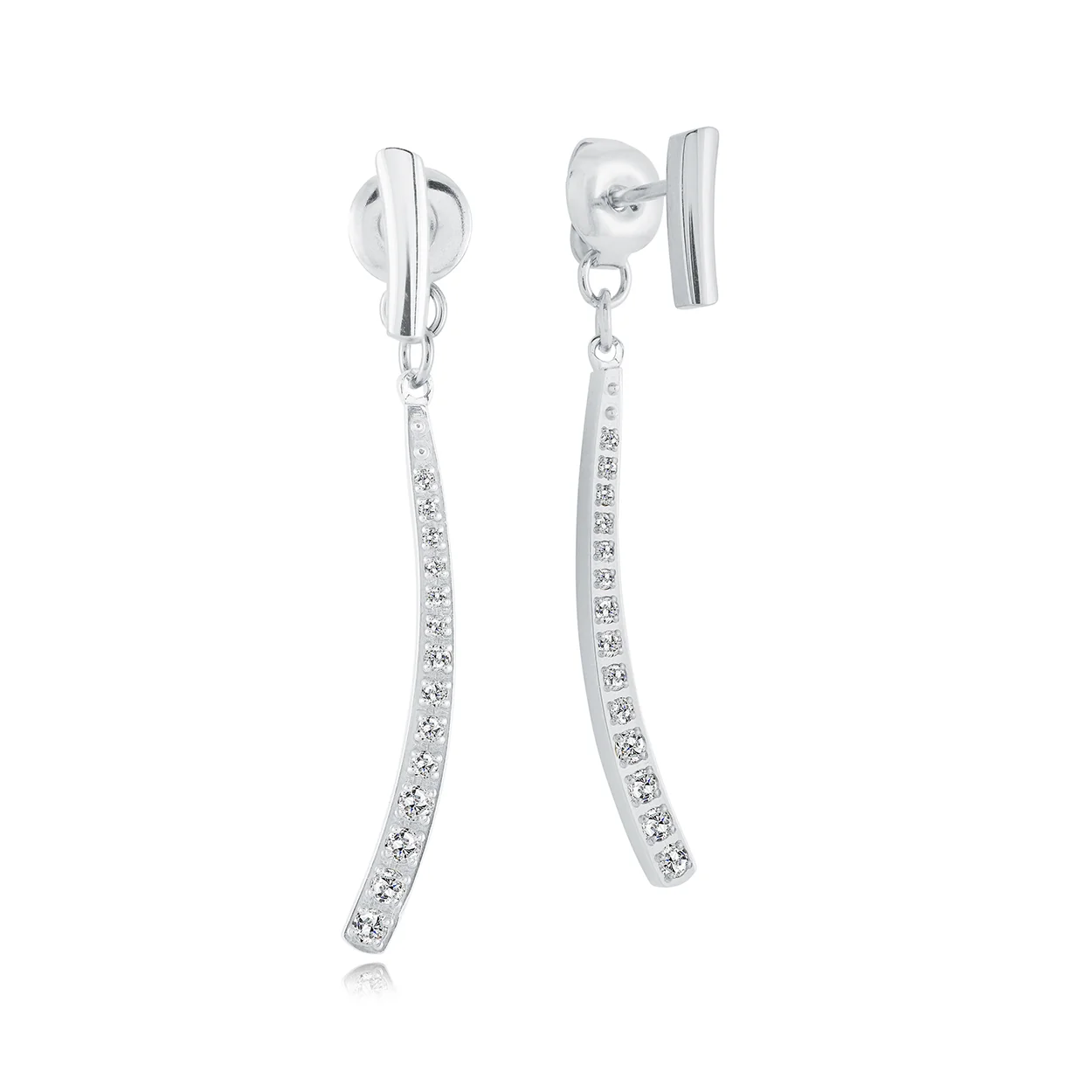 Cz Dangle Climber Studs