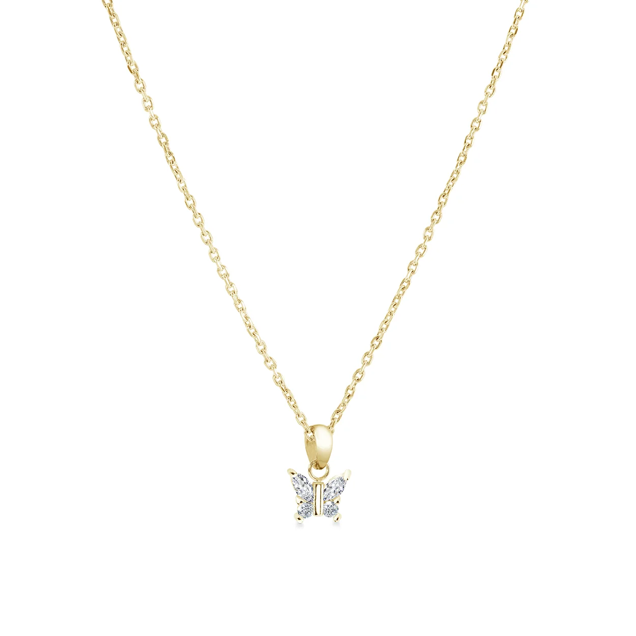 Mini Butterfly Cz Necklace - Image 2
