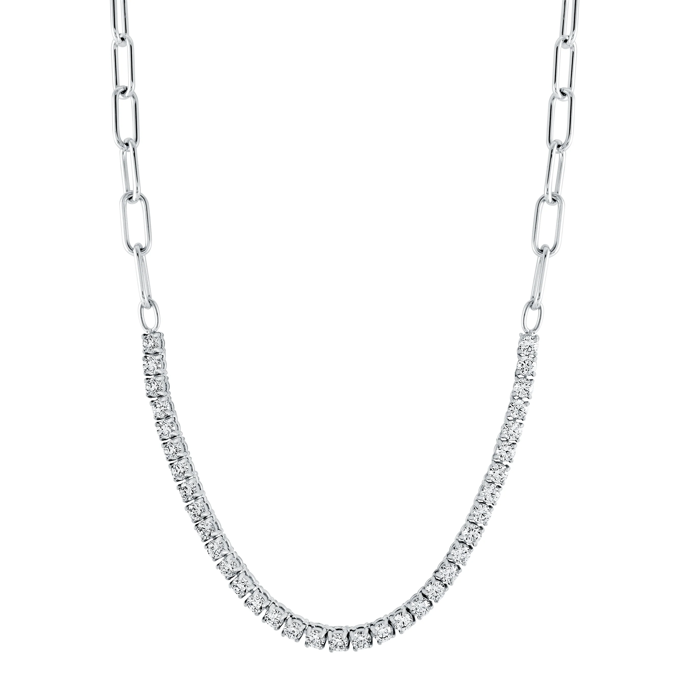 Paperclip Cz Necklace - Image 2